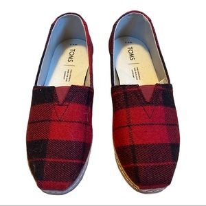 Toms Plaid Flannel Flats